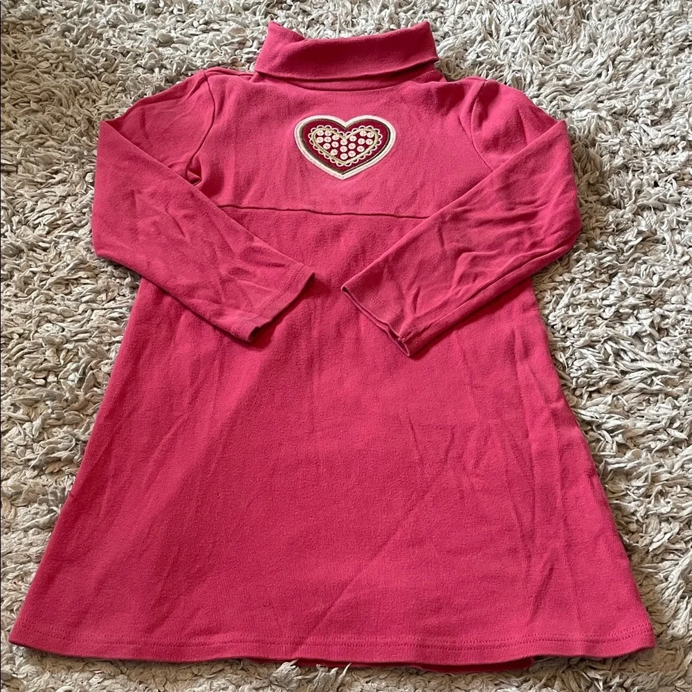 2009 Gymboree “Gingerbread Girl” Heart Turtleneck Dress, Size 6